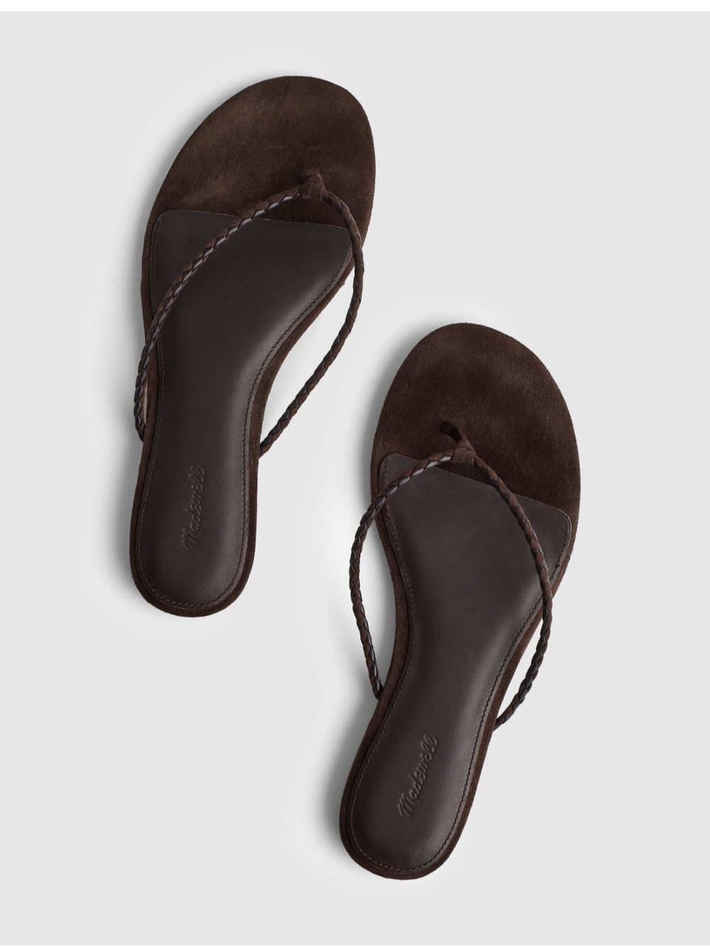 NWOB The Iggy Braided Thong Sandal, size 7.5 Dark Carob
